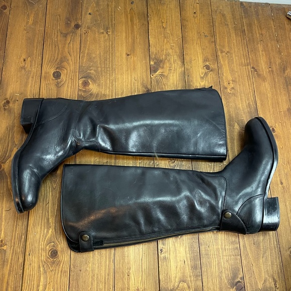 Joan And David Reilly black leather riding boots size 8M - Picture 7 of 10